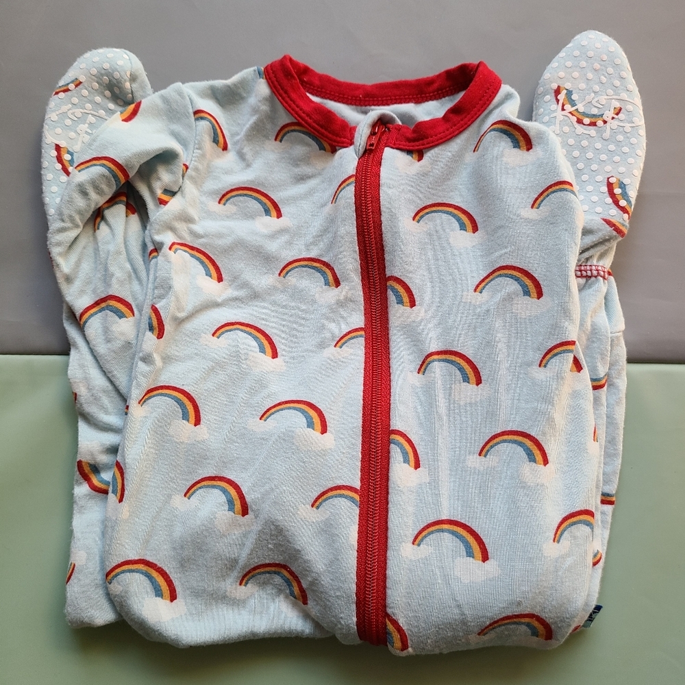 Kickee Pants 9-12 Rainbow Footie Sleeper